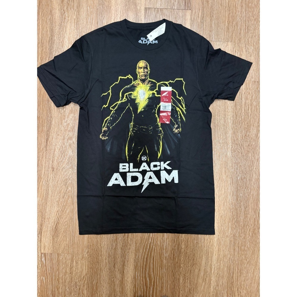 DC Black Adam Mens Graphic T-Shirt Black Short Sleeve Cotton Small GTWRBK00EMSC